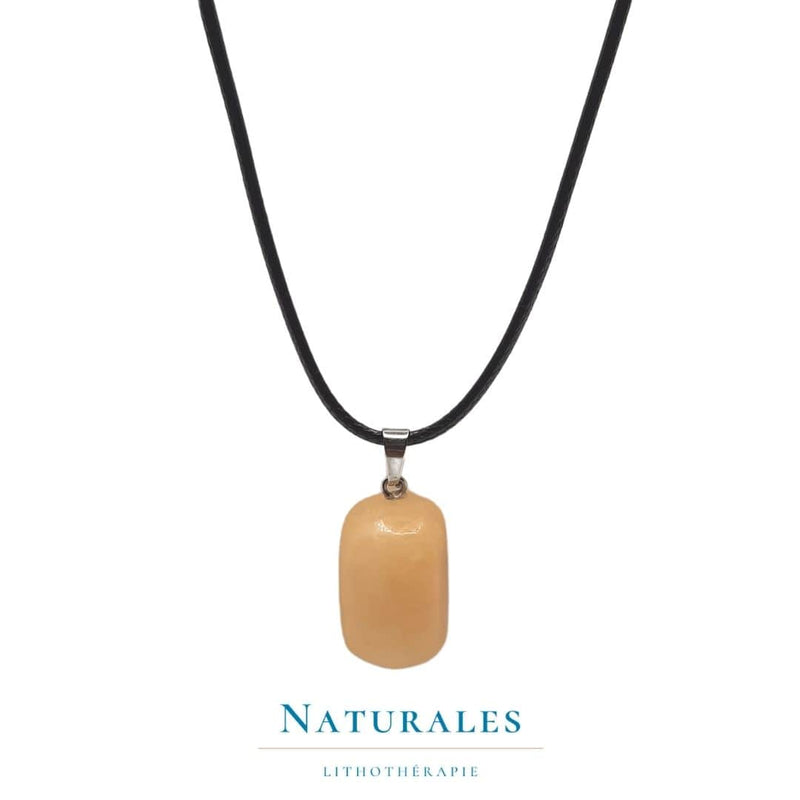 Collier calcite jaune - pierre naturelle - Naturales.fr