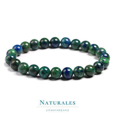 Bracelet Azurite-Malachite - douceur / clairvoyance / stress - Naturales.fr