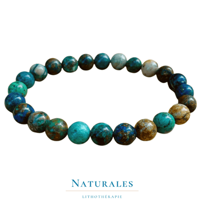 Bracelet pierre chrysocolle - Homme ou femme - Naturales.fr