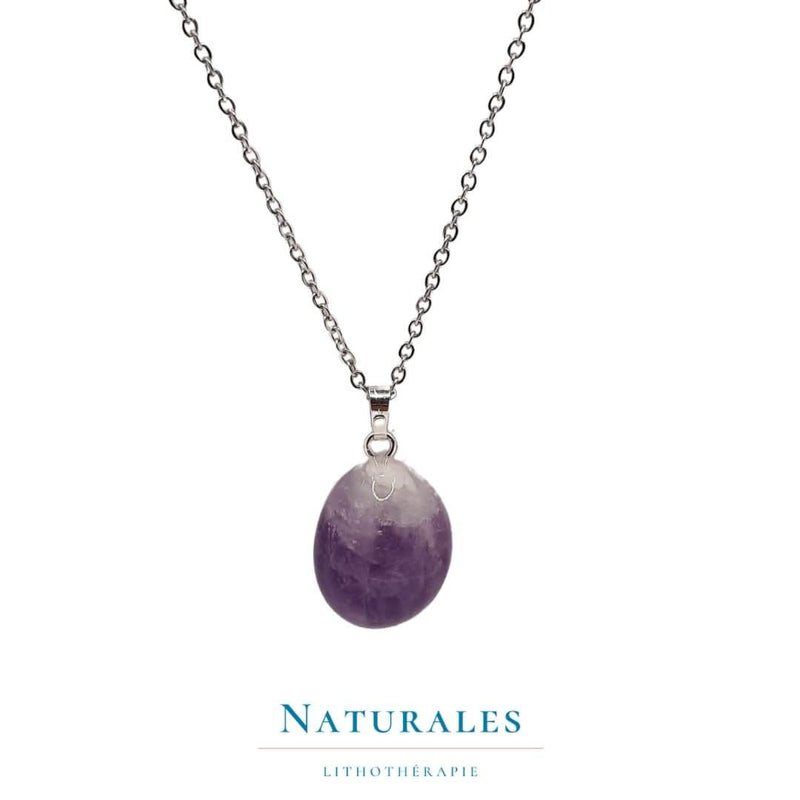 Améthyste, Collier et pendentif argent, lithothérapie Améthyste, Collier et pendentif argent, lithothérapie