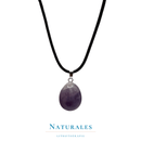 Collier Améthyste - cuir - Naturales.fr