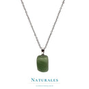 Collier aventurine verte - acier inoxydable