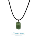 Collier aventurine verte - cuir - Naturales.fr