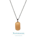 Collier calcite jaune - chaîne argent - Naturales