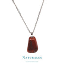 Collier pierre jaspe rouge - pierre naturelle