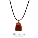 Collier Jaspe rouge en cuir