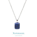 Collier Lapis lazuli en acier inoxydable