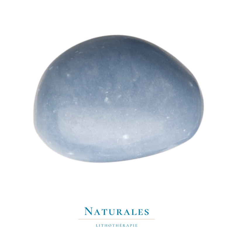 Angelite roulée - pierre naturelle - lithothérapie - Naturales.fr