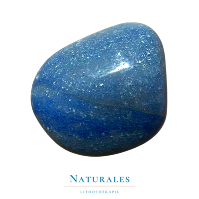 Aventurine bleue roulée - quartz bleu naturel