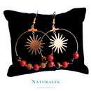 Boucles d'oreilles Œil de tigre / Jaspe rouge - vitalité