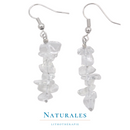 Boucles d'oreilles cristal de roche - pierre naturelle