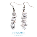 Boucles d'oreilles howlite - stabilité émotionnelle - Naturales.fr