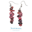 Boucles d'oreilles rhodonite - pierre naturelle - lithothérapie