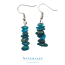 Boucles d'oreilles - pendants - apatite bleue naturelle