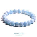 Bracelet aigue marine - fibre artistique / couple / chance - Naturales.fr
