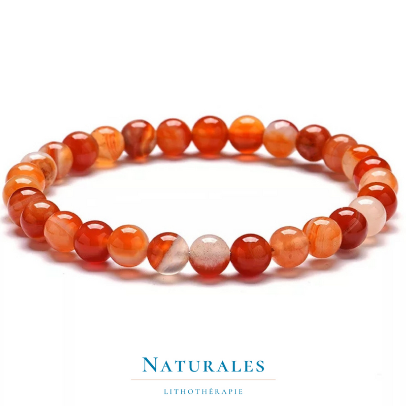 Bracelet cornaline - fertilité - pierre naturelle - Naturales.fr