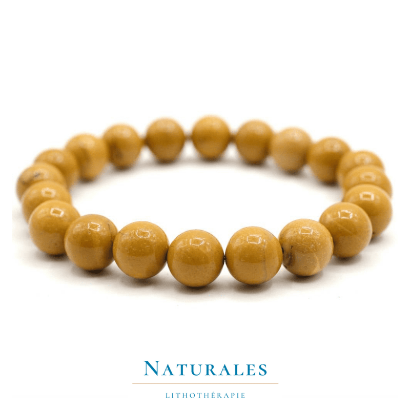 Bracelet jaspe jaune - pierre naturelle | Naturales.fr