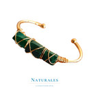 Bracelet manchette en malachite naturelle - Naturales.fr