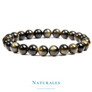 Bracelet obsidienne dorée - pierre naturelle - Lithothérapie - Naturales.fr