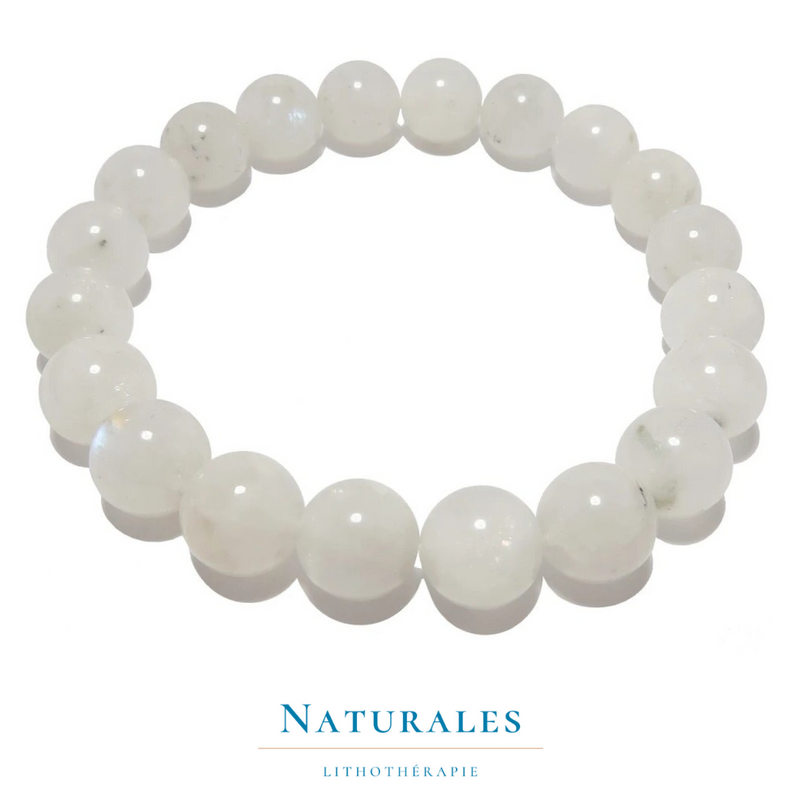 Bracelet pierre de lune pour femme et pour homme - lithothérapie - Naturales.fr