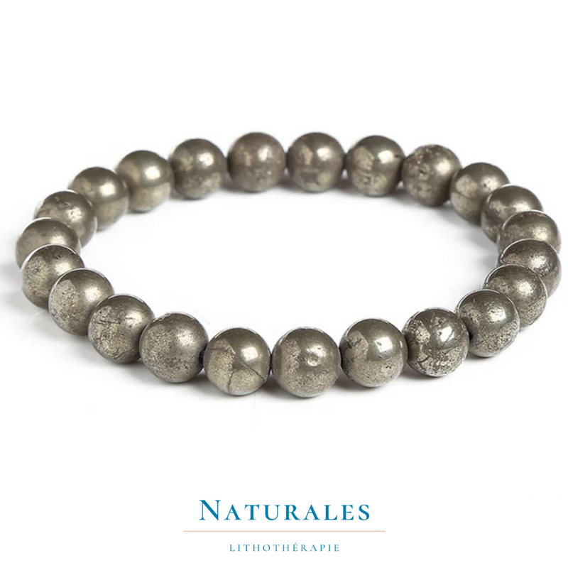 Bracelet pyrite naturelle - lithothérapie - Naturales.fr
