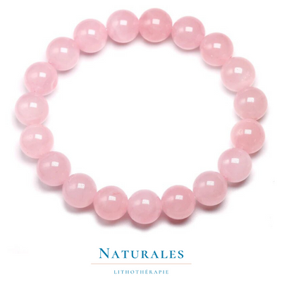 Bracelet quartz rose lithothérapie - Naturales.fr
