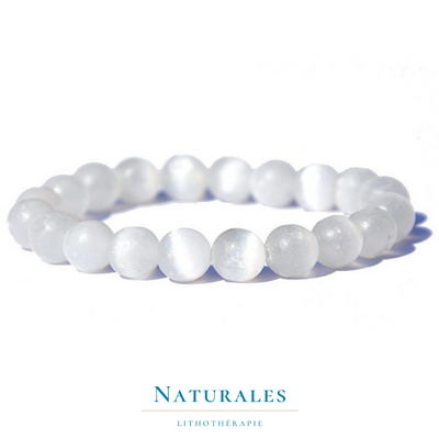 Bracelet en pierre naturelle sélénite - homme et femme