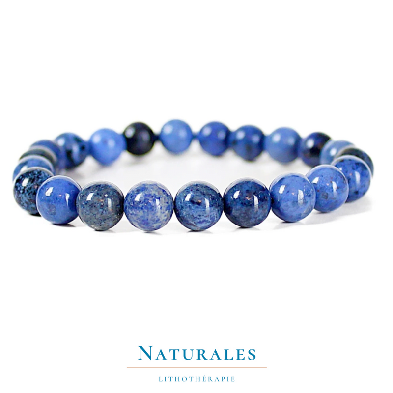 Dumortiérite bracelet en pierre naturelle - lithothérapie - pierre bleue - Naturales.fr