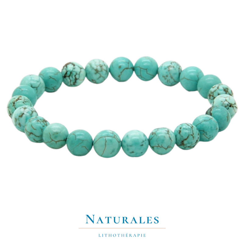 Bracelet en pierre turquoise - lithothérapie - Naturalesfr