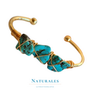Bracelet turquoise - manchette en pierre naturelle - Naturales.fr