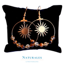 Boucles d'oreilles œil de tigre et citrine - Abondance - Naturales.fr