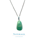 Collier amazonite - pierre naturelle - chaîne en acier inoxydable