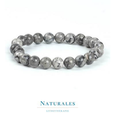 Bracelet jaspe picasso - pierre naturelle - Naturales.fr