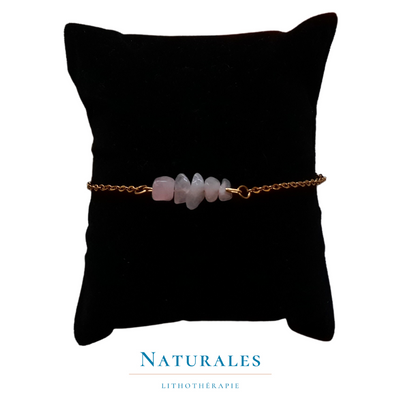 Bracelet création quartz rose - pierre naturelle