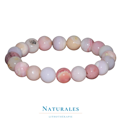 Bracelet opale rose - pierre naturelle - Naturales.fr