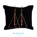 Boucles d'oreilles jaspe mokaïte - pierre naturelle - Naturales.fr