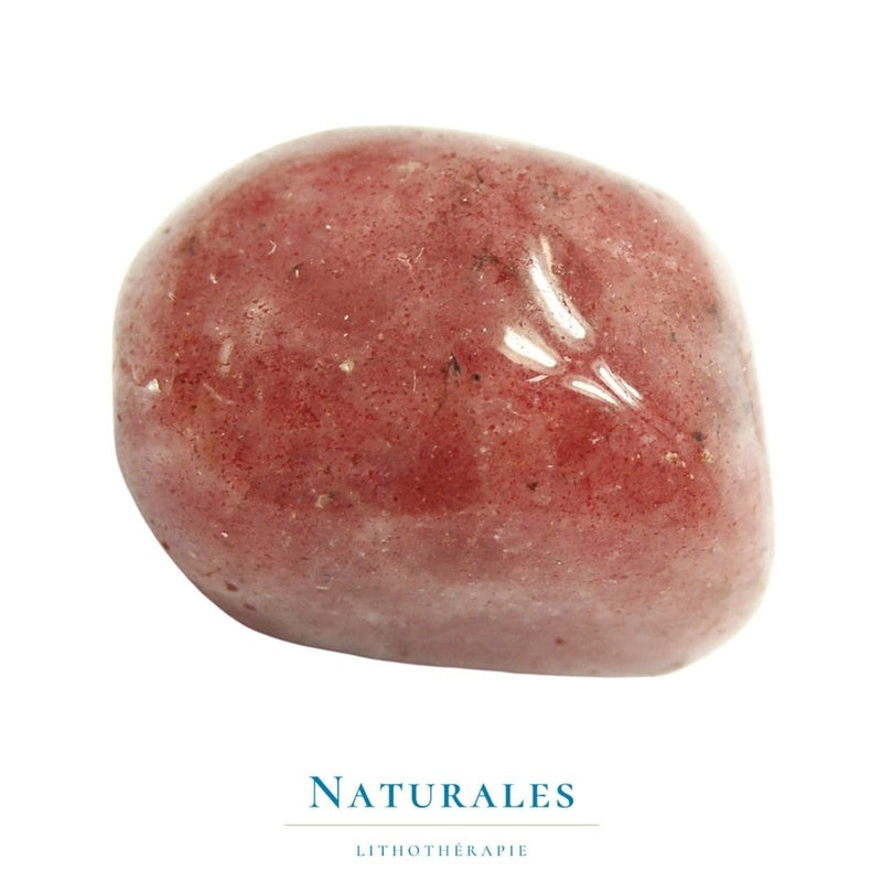 Quartz fraise - pierre roulée - Naturales.fr