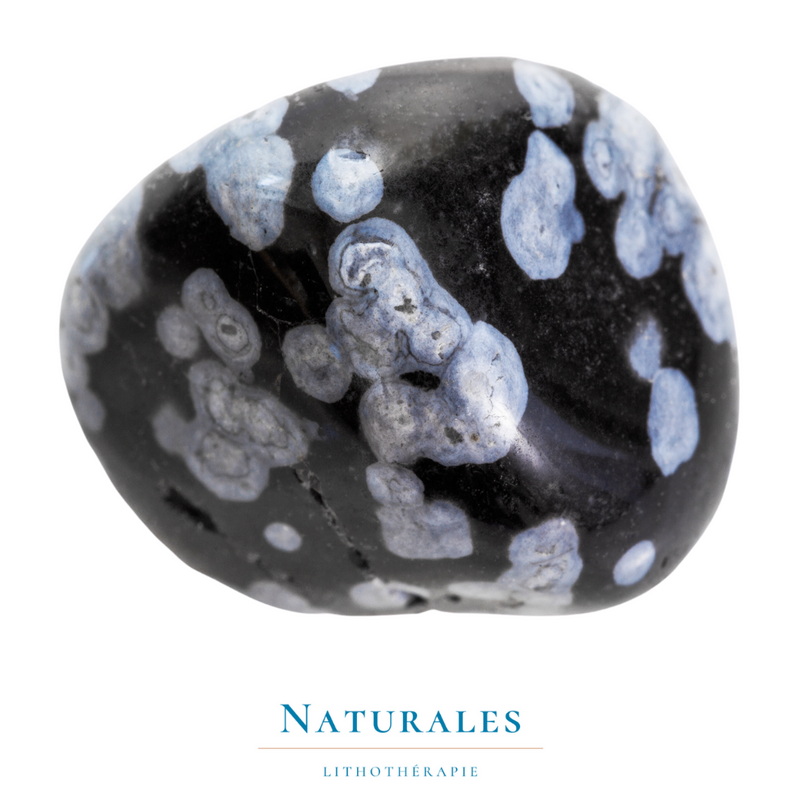 Obsidienne neige roulée - lithothérapie - Naturales.fr